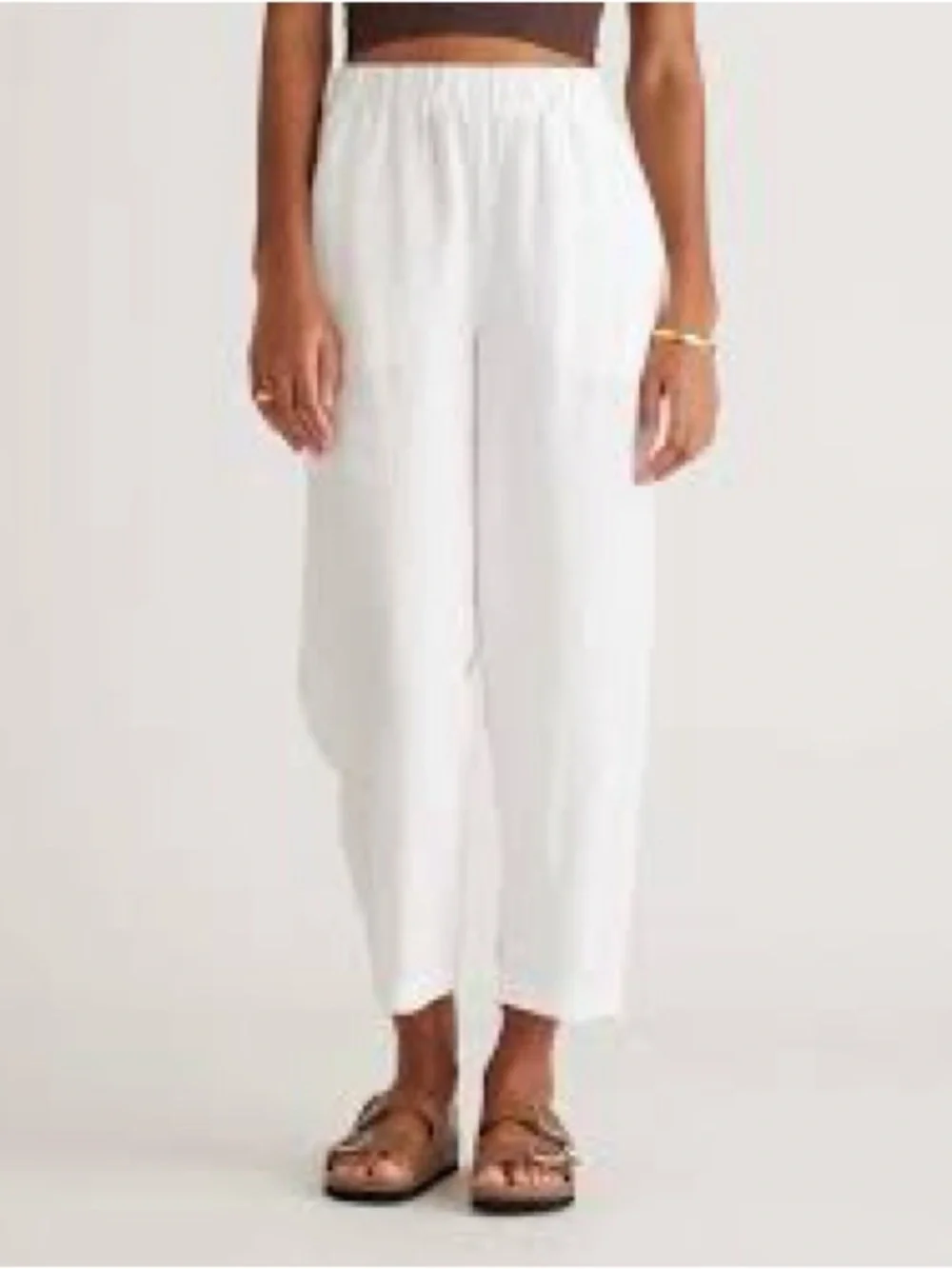Quince 100% European Linen Pants in White- Size XS- like new!